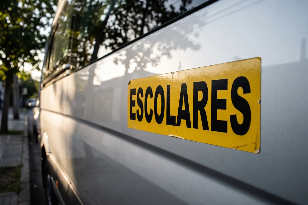 Imagen referencial de un furgón escolar (2)
